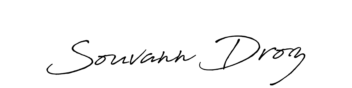 Create a beautiful signature design for name Souvann Droz. With this signature (Antro_Vectra_Bolder) fonts, you can make a handwritten signature for free. Souvann Droz signature style 7 images and pictures png