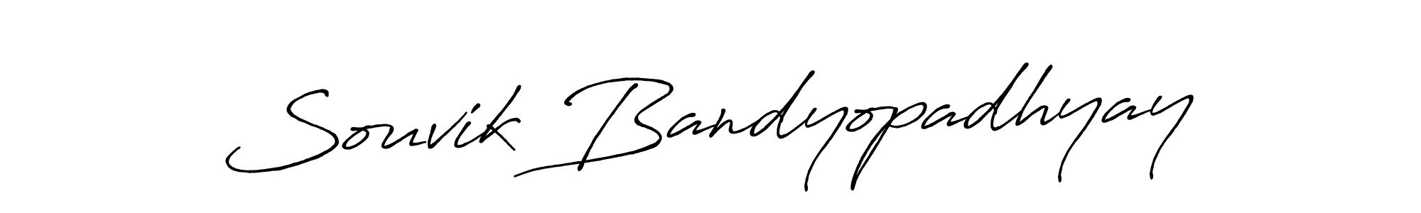 How to make Souvik Bandyopadhyay name signature. Use Antro_Vectra_Bolder style for creating short signs online. This is the latest handwritten sign. Souvik Bandyopadhyay signature style 7 images and pictures png