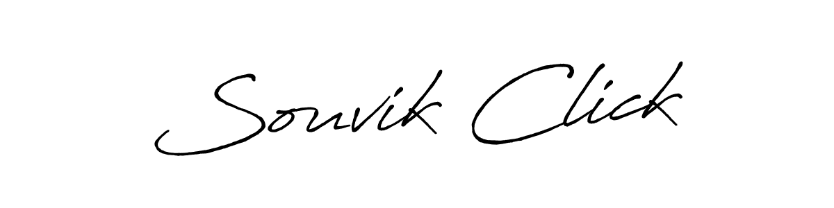 Souvik Click stylish signature style. Best Handwritten Sign (Antro_Vectra_Bolder) for my name. Handwritten Signature Collection Ideas for my name Souvik Click. Souvik Click signature style 7 images and pictures png