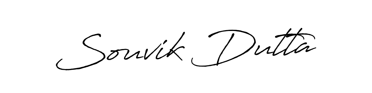 Design your own signature with our free online signature maker. With this signature software, you can create a handwritten (Antro_Vectra_Bolder) signature for name Souvik Dutta. Souvik Dutta signature style 7 images and pictures png