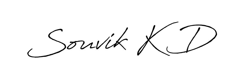 Souvik K D stylish signature style. Best Handwritten Sign (Antro_Vectra_Bolder) for my name. Handwritten Signature Collection Ideas for my name Souvik K D. Souvik K D signature style 7 images and pictures png