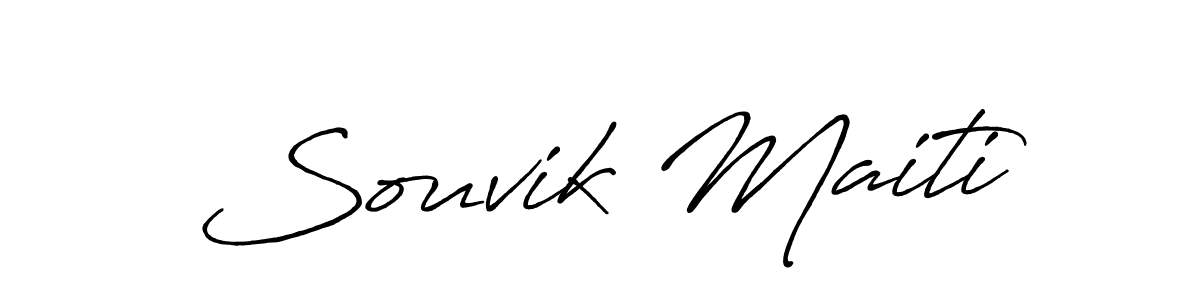 Souvik Maiti stylish signature style. Best Handwritten Sign (Antro_Vectra_Bolder) for my name. Handwritten Signature Collection Ideas for my name Souvik Maiti. Souvik Maiti signature style 7 images and pictures png