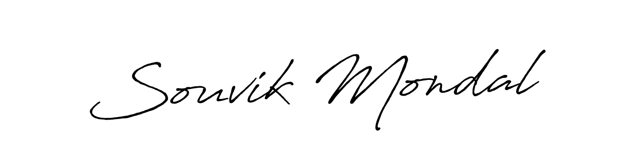 Create a beautiful signature design for name Souvik Mondal. With this signature (Antro_Vectra_Bolder) fonts, you can make a handwritten signature for free. Souvik Mondal signature style 7 images and pictures png