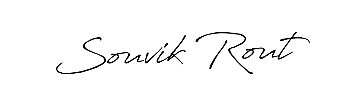 Use a signature maker to create a handwritten signature online. With this signature software, you can design (Antro_Vectra_Bolder) your own signature for name Souvik Rout. Souvik Rout signature style 7 images and pictures png