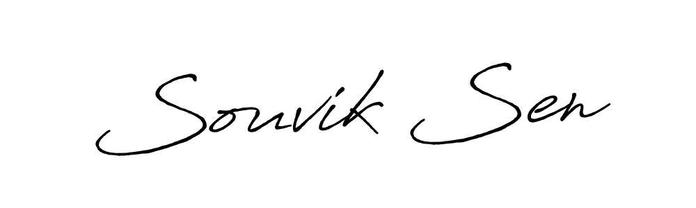 How to make Souvik Sen signature? Antro_Vectra_Bolder is a professional autograph style. Create handwritten signature for Souvik Sen name. Souvik Sen signature style 7 images and pictures png