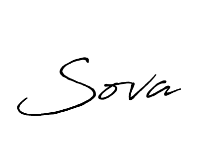 Sova stylish signature style. Best Handwritten Sign (Antro_Vectra_Bolder) for my name. Handwritten Signature Collection Ideas for my name Sova. Sova signature style 7 images and pictures png