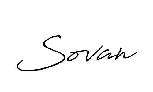 Create a beautiful signature design for name Sovan. With this signature (Antro_Vectra_Bolder) fonts, you can make a handwritten signature for free. Sovan signature style 7 images and pictures png