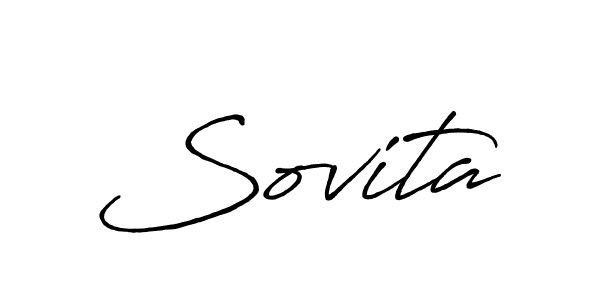 Create a beautiful signature design for name Sovita. With this signature (Antro_Vectra_Bolder) fonts, you can make a handwritten signature for free. Sovita signature style 7 images and pictures png