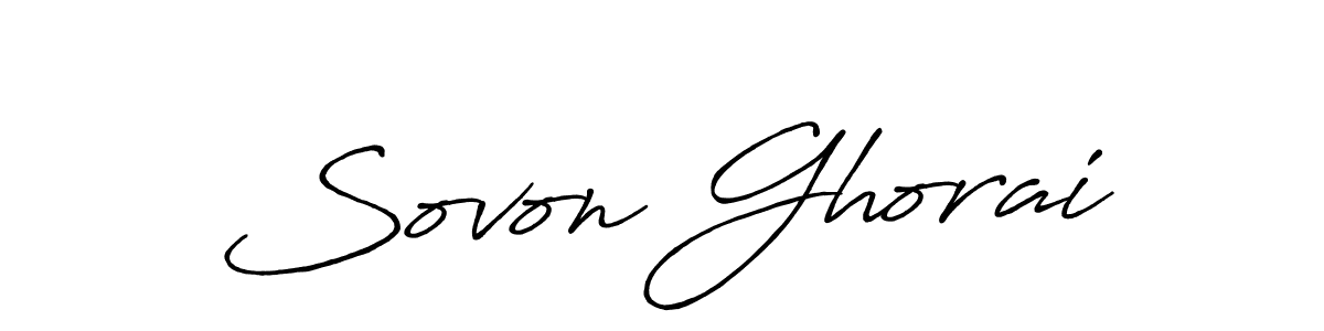 You should practise on your own different ways (Antro_Vectra_Bolder) to write your name (Sovon Ghorai) in signature. don't let someone else do it for you. Sovon Ghorai signature style 7 images and pictures png