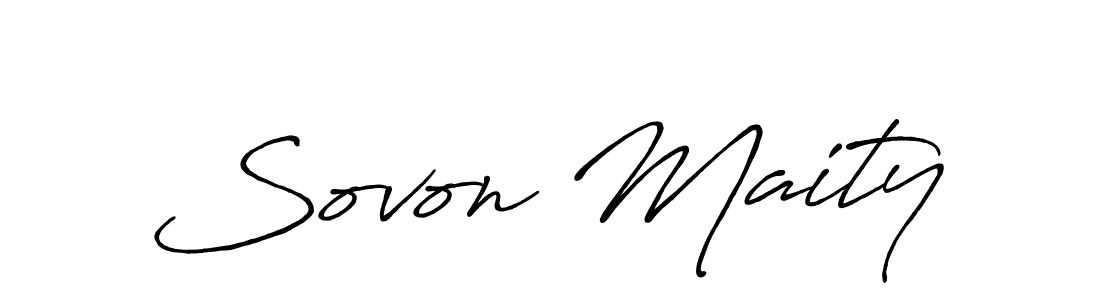 How to make Sovon Maity signature? Antro_Vectra_Bolder is a professional autograph style. Create handwritten signature for Sovon Maity name. Sovon Maity signature style 7 images and pictures png