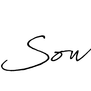 Design your own signature with our free online signature maker. With this signature software, you can create a handwritten (Antro_Vectra_Bolder) signature for name Sow. Sow signature style 7 images and pictures png