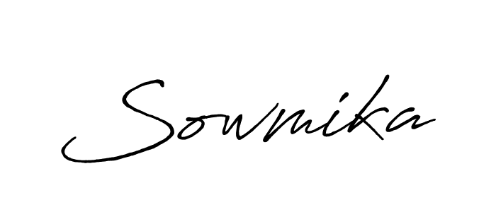 Make a beautiful signature design for name Sowmika. With this signature (Antro_Vectra_Bolder) style, you can create a handwritten signature for free. Sowmika signature style 7 images and pictures png