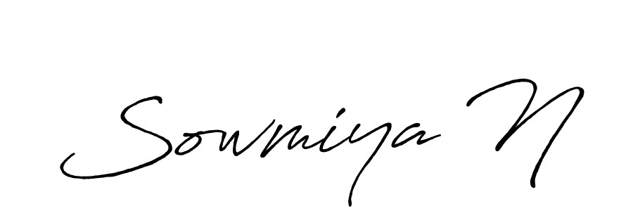 It looks lik you need a new signature style for name Sowmiya N. Design unique handwritten (Antro_Vectra_Bolder) signature with our free signature maker in just a few clicks. Sowmiya N signature style 7 images and pictures png