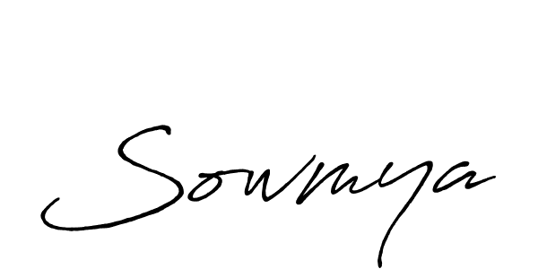 Make a beautiful signature design for name Sowmya. With this signature (Antro_Vectra_Bolder) style, you can create a handwritten signature for free. Sowmya signature style 7 images and pictures png