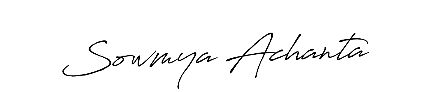Similarly Antro_Vectra_Bolder is the best handwritten signature design. Signature creator online .You can use it as an online autograph creator for name Sowmya Achanta. Sowmya Achanta signature style 7 images and pictures png
