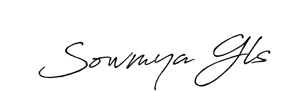 Also we have Sowmya Gls name is the best signature style. Create professional handwritten signature collection using Antro_Vectra_Bolder autograph style. Sowmya Gls signature style 7 images and pictures png