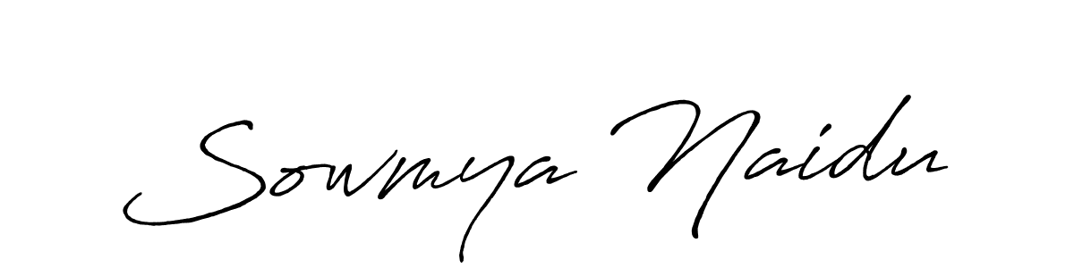 How to make Sowmya Naidu signature? Antro_Vectra_Bolder is a professional autograph style. Create handwritten signature for Sowmya Naidu name. Sowmya Naidu signature style 7 images and pictures png