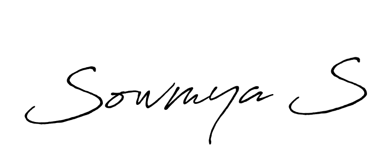 Create a beautiful signature design for name Sowmya S. With this signature (Antro_Vectra_Bolder) fonts, you can make a handwritten signature for free. Sowmya S signature style 7 images and pictures png