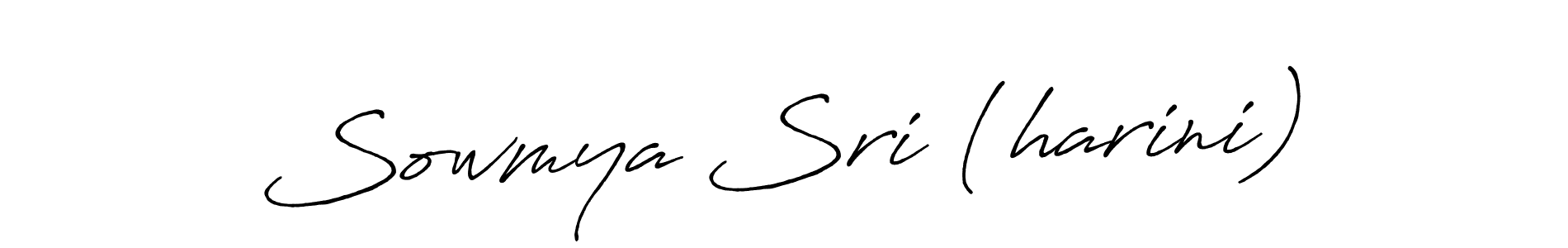 if you are searching for the best signature style for your name Sowmya Sri (harini). so please give up your signature search. here we have designed multiple signature styles  using Antro_Vectra_Bolder. Sowmya Sri (harini) signature style 7 images and pictures png