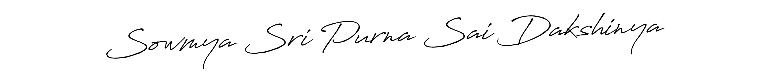 Design your own signature with our free online signature maker. With this signature software, you can create a handwritten (Antro_Vectra_Bolder) signature for name Sowmya Sri Purna Sai Dakshinya. Sowmya Sri Purna Sai Dakshinya signature style 7 images and pictures png