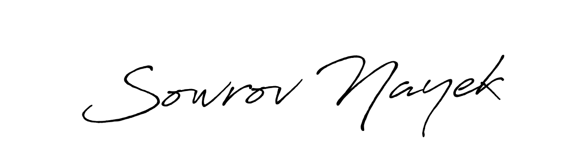 How to make Sowrov Nayek name signature. Use Antro_Vectra_Bolder style for creating short signs online. This is the latest handwritten sign. Sowrov Nayek signature style 7 images and pictures png