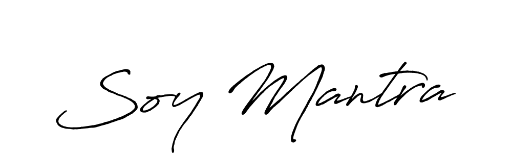 Similarly Antro_Vectra_Bolder is the best handwritten signature design. Signature creator online .You can use it as an online autograph creator for name Soy Mantra. Soy Mantra signature style 7 images and pictures png