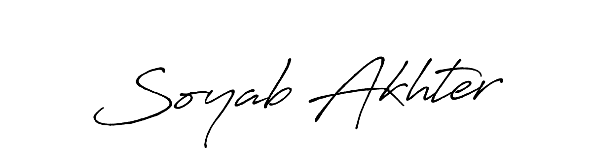 How to make Soyab Akhter signature? Antro_Vectra_Bolder is a professional autograph style. Create handwritten signature for Soyab Akhter name. Soyab Akhter signature style 7 images and pictures png