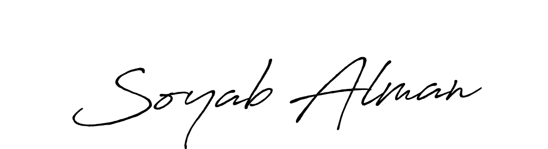 Soyab Alman stylish signature style. Best Handwritten Sign (Antro_Vectra_Bolder) for my name. Handwritten Signature Collection Ideas for my name Soyab Alman. Soyab Alman signature style 7 images and pictures png