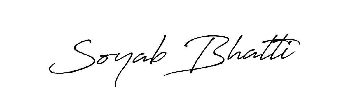 Soyab Bhatti stylish signature style. Best Handwritten Sign (Antro_Vectra_Bolder) for my name. Handwritten Signature Collection Ideas for my name Soyab Bhatti. Soyab Bhatti signature style 7 images and pictures png