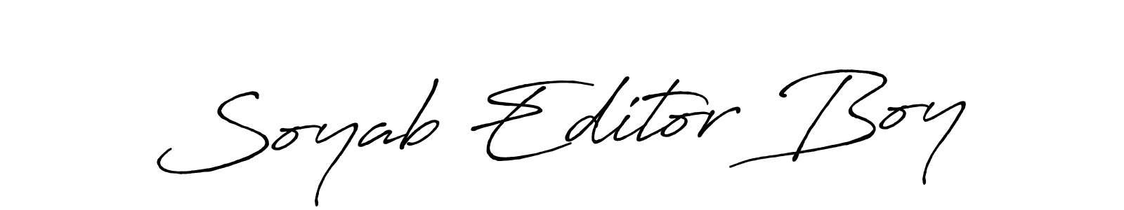 Also You can easily find your signature by using the search form. We will create Soyab Editor Boy name handwritten signature images for you free of cost using Antro_Vectra_Bolder sign style. Soyab Editor Boy signature style 7 images and pictures png