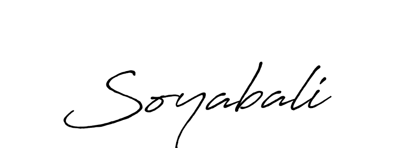 How to make Soyabali signature? Antro_Vectra_Bolder is a professional autograph style. Create handwritten signature for Soyabali name. Soyabali signature style 7 images and pictures png