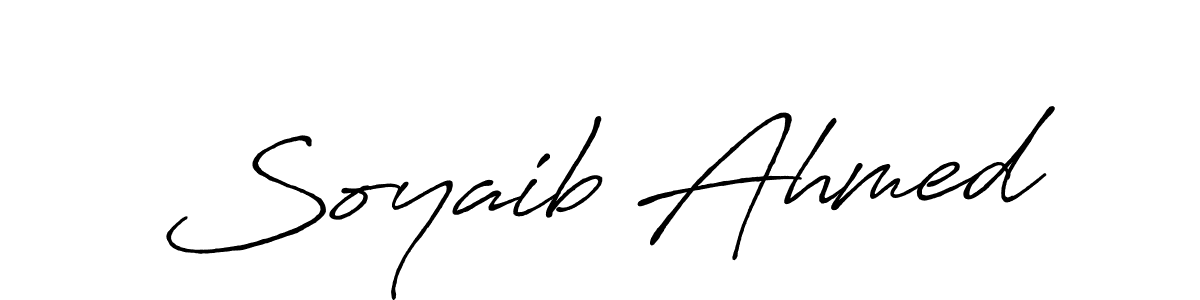 Soyaib Ahmed stylish signature style. Best Handwritten Sign (Antro_Vectra_Bolder) for my name. Handwritten Signature Collection Ideas for my name Soyaib Ahmed. Soyaib Ahmed signature style 7 images and pictures png