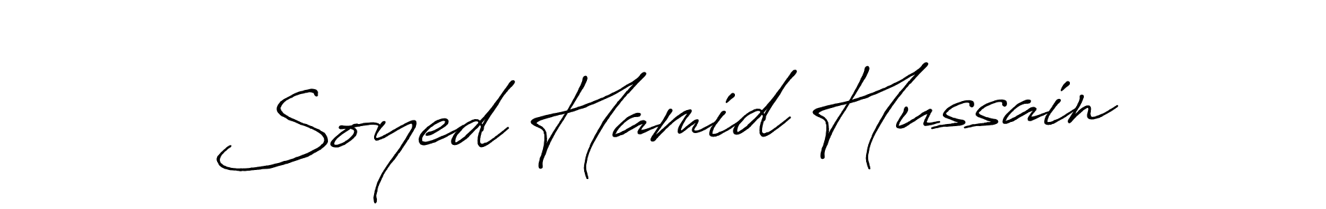 Soyed Hamid Hussain stylish signature style. Best Handwritten Sign (Antro_Vectra_Bolder) for my name. Handwritten Signature Collection Ideas for my name Soyed Hamid Hussain. Soyed Hamid Hussain signature style 7 images and pictures png