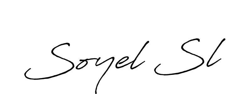 How to make Soyel Sl name signature. Use Antro_Vectra_Bolder style for creating short signs online. This is the latest handwritten sign. Soyel Sl signature style 7 images and pictures png