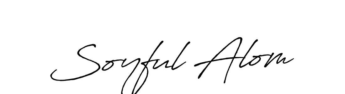Make a beautiful signature design for name Soyful Alom. With this signature (Antro_Vectra_Bolder) style, you can create a handwritten signature for free. Soyful Alom signature style 7 images and pictures png