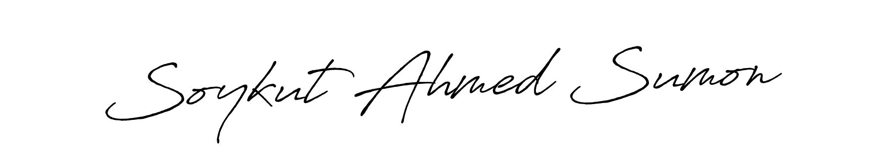 The best way (Antro_Vectra_Bolder) to make a short signature is to pick only two or three words in your name. The name Soykut Ahmed Sumon include a total of six letters. For converting this name. Soykut Ahmed Sumon signature style 7 images and pictures png