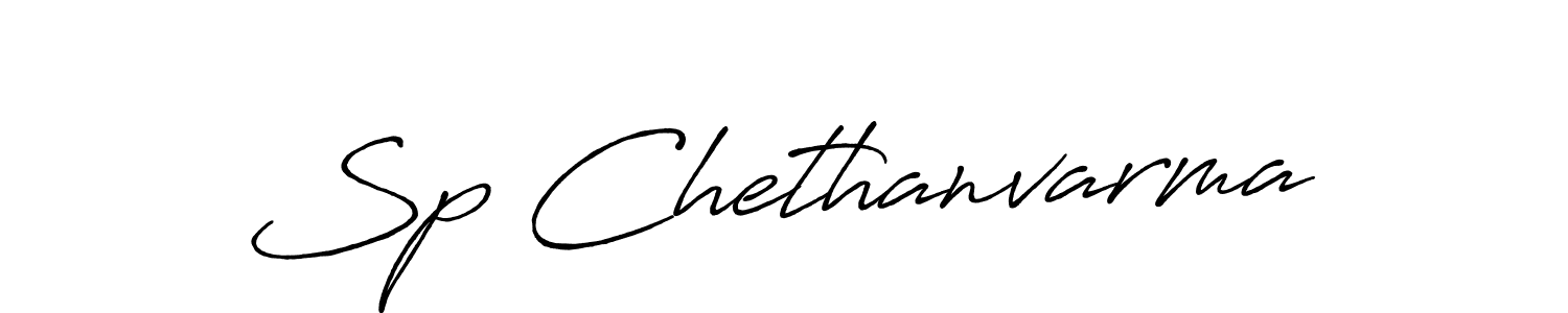 Design your own signature with our free online signature maker. With this signature software, you can create a handwritten (Antro_Vectra_Bolder) signature for name Sp Chethanvarma. Sp Chethanvarma signature style 7 images and pictures png