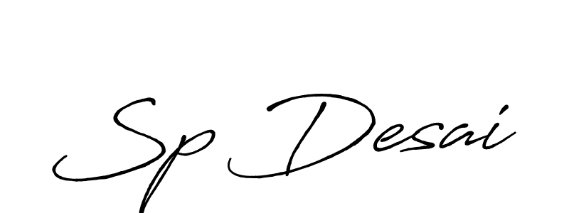 The best way (Antro_Vectra_Bolder) to make a short signature is to pick only two or three words in your name. The name Sp Desai include a total of six letters. For converting this name. Sp Desai signature style 7 images and pictures png