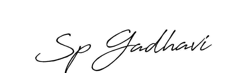 Also You can easily find your signature by using the search form. We will create Sp Gadhavi name handwritten signature images for you free of cost using Antro_Vectra_Bolder sign style. Sp Gadhavi signature style 7 images and pictures png