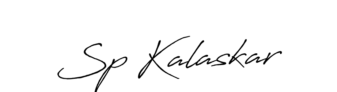 How to make Sp Kalaskar name signature. Use Antro_Vectra_Bolder style for creating short signs online. This is the latest handwritten sign. Sp Kalaskar signature style 7 images and pictures png