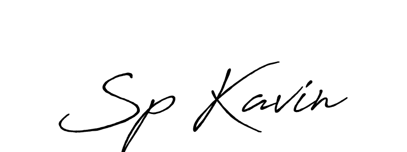 Use a signature maker to create a handwritten signature online. With this signature software, you can design (Antro_Vectra_Bolder) your own signature for name Sp Kavin. Sp Kavin signature style 7 images and pictures png