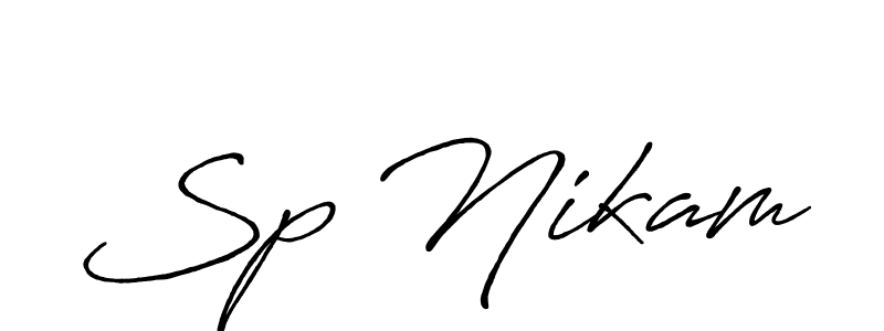 Also we have Sp Nikam name is the best signature style. Create professional handwritten signature collection using Antro_Vectra_Bolder autograph style. Sp Nikam signature style 7 images and pictures png