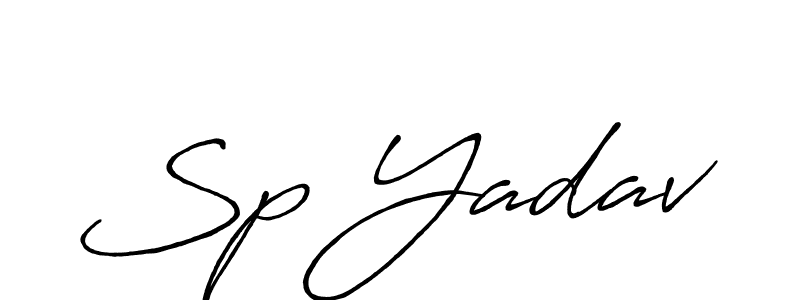 Use a signature maker to create a handwritten signature online. With this signature software, you can design (Antro_Vectra_Bolder) your own signature for name Sp Yadav. Sp Yadav signature style 7 images and pictures png