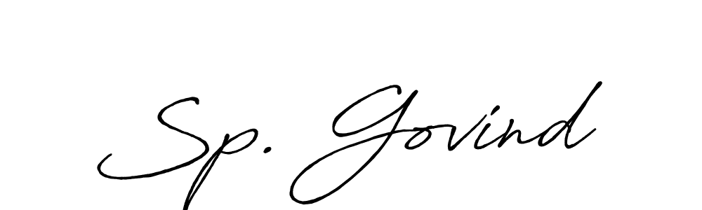 The best way (Antro_Vectra_Bolder) to make a short signature is to pick only two or three words in your name. The name Sp. Govind include a total of six letters. For converting this name. Sp. Govind signature style 7 images and pictures png