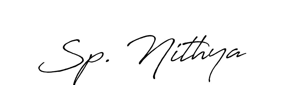 Design your own signature with our free online signature maker. With this signature software, you can create a handwritten (Antro_Vectra_Bolder) signature for name Sp. Nithya. Sp. Nithya signature style 7 images and pictures png