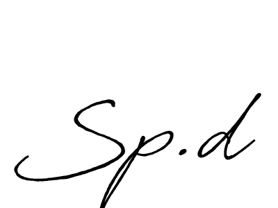 You should practise on your own different ways (Antro_Vectra_Bolder) to write your name (Sp.d) in signature. don't let someone else do it for you. Sp.d signature style 7 images and pictures png