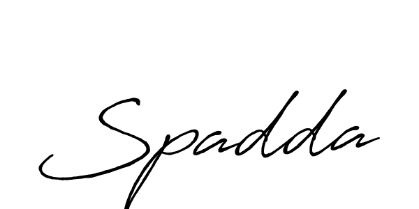 Make a beautiful signature design for name Spadda. With this signature (Antro_Vectra_Bolder) style, you can create a handwritten signature for free. Spadda signature style 7 images and pictures png