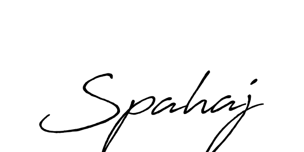 Make a beautiful signature design for name Spahaj. With this signature (Antro_Vectra_Bolder) style, you can create a handwritten signature for free. Spahaj signature style 7 images and pictures png