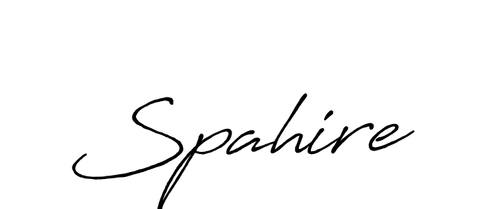 Also You can easily find your signature by using the search form. We will create Spahire name handwritten signature images for you free of cost using Antro_Vectra_Bolder sign style. Spahire signature style 7 images and pictures png