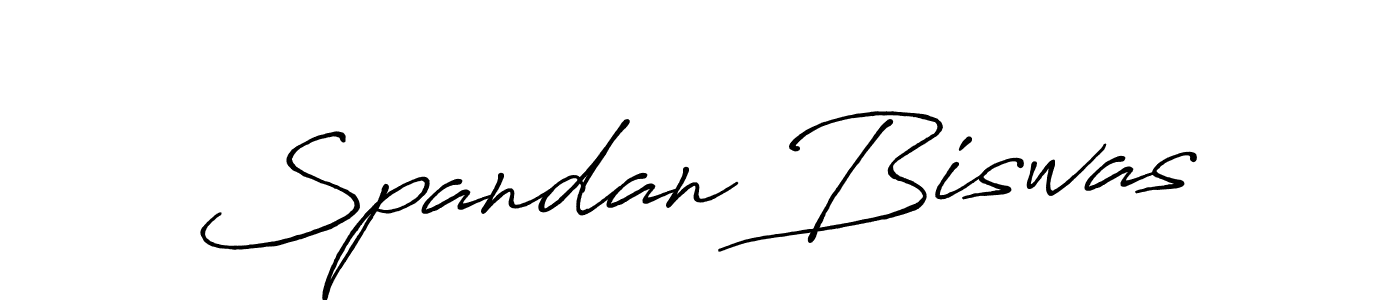 Make a beautiful signature design for name Spandan Biswas. With this signature (Antro_Vectra_Bolder) style, you can create a handwritten signature for free. Spandan Biswas signature style 7 images and pictures png